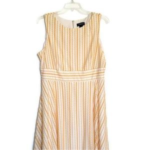 Liz Claiborne Gold Striped Sleeveless Dress